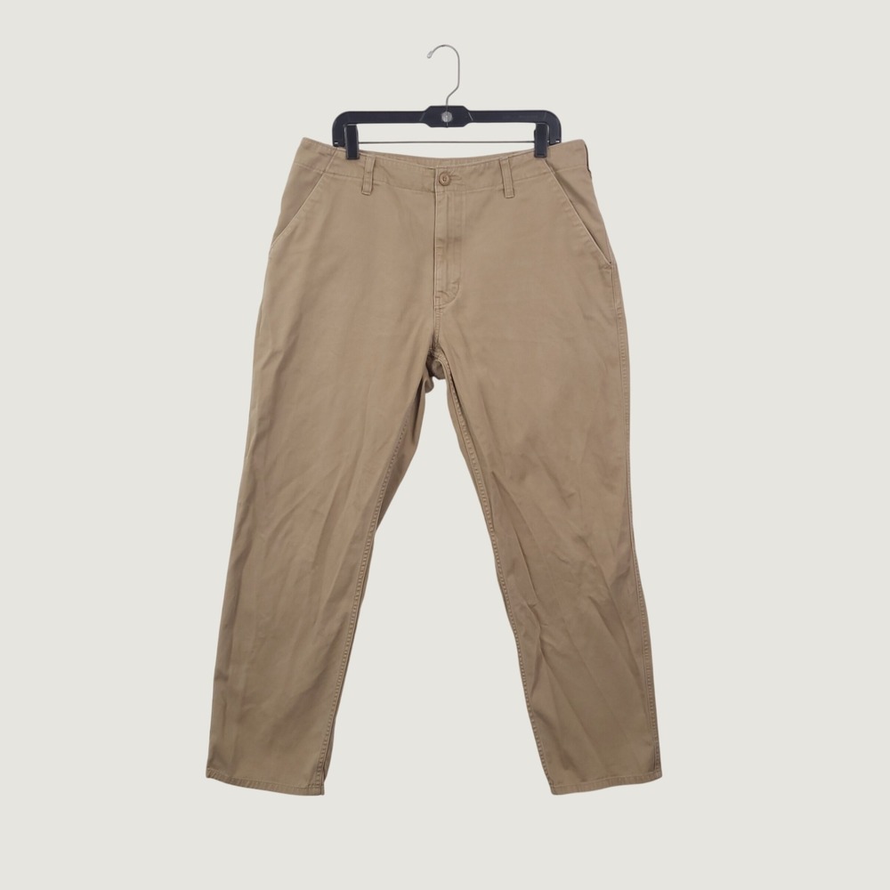 Patagonia Organic Cotton Chino Pants Tan Khaki Straight Leg Size 35x29 Casual